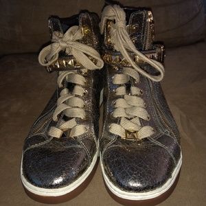 Michael Kors Gold Glam Studded High Tops